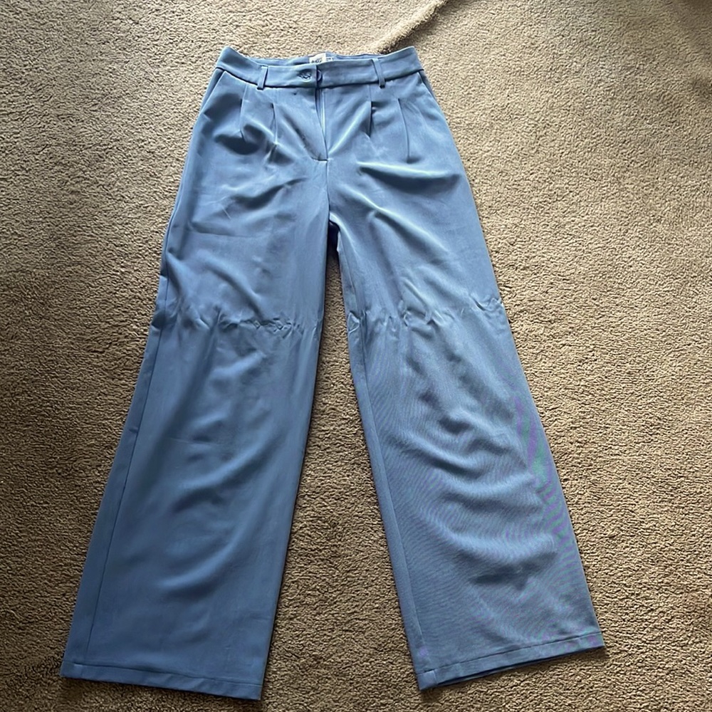 blue trouser pants from princess polly!